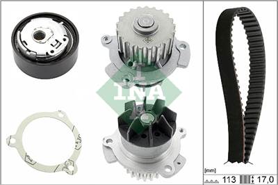 INA 530 0663 30 - Vízpumpa + fogasszíj készlet LADA