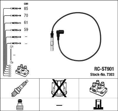 gyújtókábelkészlet NGK 7303_NGK for VW, AUDI, SEAT, SKODA, …