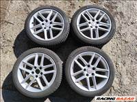  5x112 lyukosztású 17" használt alufelni, rajta 225/45 újszerű Continental téli gumi