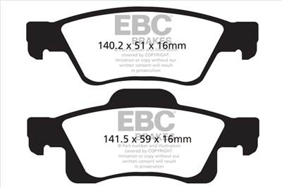 EBC BRAKES DP41872R - fékbetétkészlet, tárcsafék DODGE JEEP