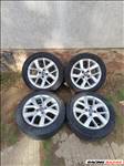  4x100 lyukosztású 16" Renault (gyári felni) alufelni, 195/55 használt Continental nyári gumi