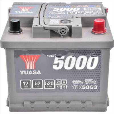 YUASA 5000 SILVER 12V J+ 52ah