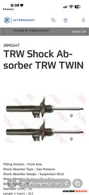 TRW JGM1114T első lengéscsillapító szett – 2 db ÚJ – Skoda Octavia III, VW Golf VII