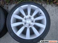 Mitsubishi 5x114.3 lyukosztású 18" használt (gyári) alufelni garnitúra, 215/45 kopott Hankook gumi