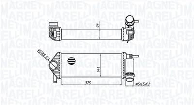 MAGNETI MARELLI 351319205510 - töltőlevegő-hűtő MERCEDES-BENZ RENAULT