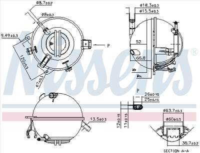 NISSENS 996116 - hűtőfolyadék kiegyenlítőtartály AUDI SEAT SKODA VW