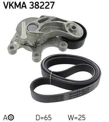 SKF VKMA 38227 - hosszbordás szíj készlet BMW