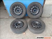  VW lemezfelni szett 15" 5x100 Barum 185/60 R15 téligumival és gratis nyárigumival