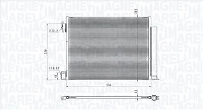MAGNETI MARELLI 350203101500 - klíma kondenzátor DACIA NISSAN RENAULT