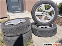  5x108 lyukosztású 16" használt alufelni, rajta 205/55 használt Goodyear téli gumi 