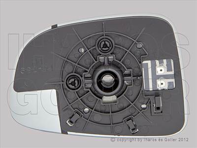 Mazda 2 2014-2020 - Tükörlap cserélh. jobb domb. fűth. kisgömb felfog.