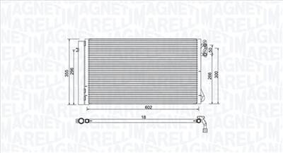 MAGNETI MARELLI 350203752000 - klíma kondenzátor BMW