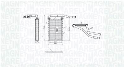 MAGNETI MARELLI 350218490000 - Hőcserélő, belső tér fűtés FIAT