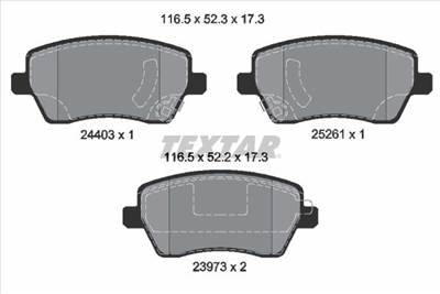 Fékbetét készlet TEXTAR 2440301 for NISSAN, RENAULT, DATSUN