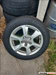  5x112 lyukosztású 16" használt (gyári felni) alufelni, rajta 205/60 használt Dunlop téli gumi gumi 