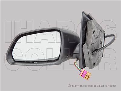 VW Polo 2005-2009 - VTK tükör bal, el.áll., fűth., fekete., vill.