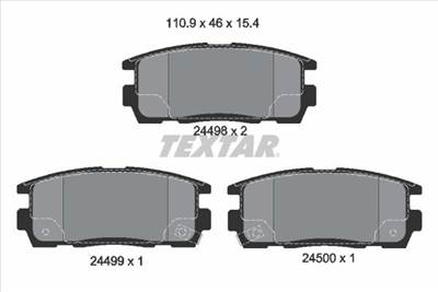 Fékbetét készlet TEXTAR 2449801 for OPEL, CHEVROLET, SUZUKI, VAUXHALL, …